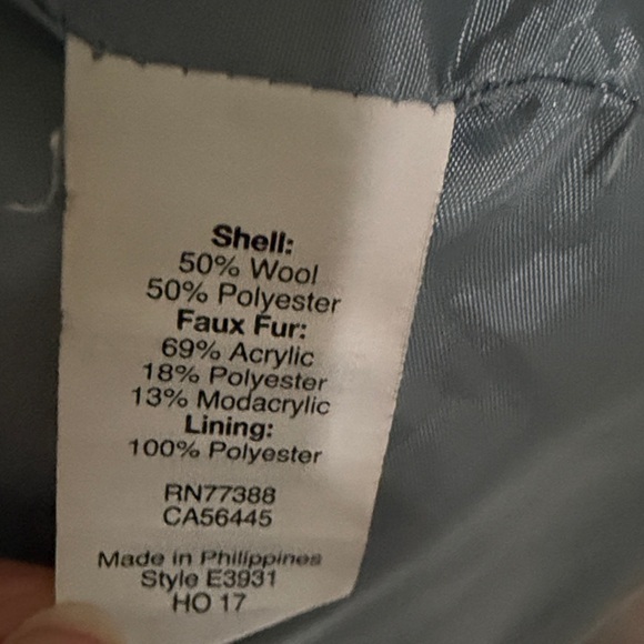 J. Crew Gray Coat with Faux Fur Hood - Picture 3 of 4